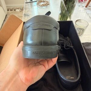 Saint Laurent Black Leather Sneakers